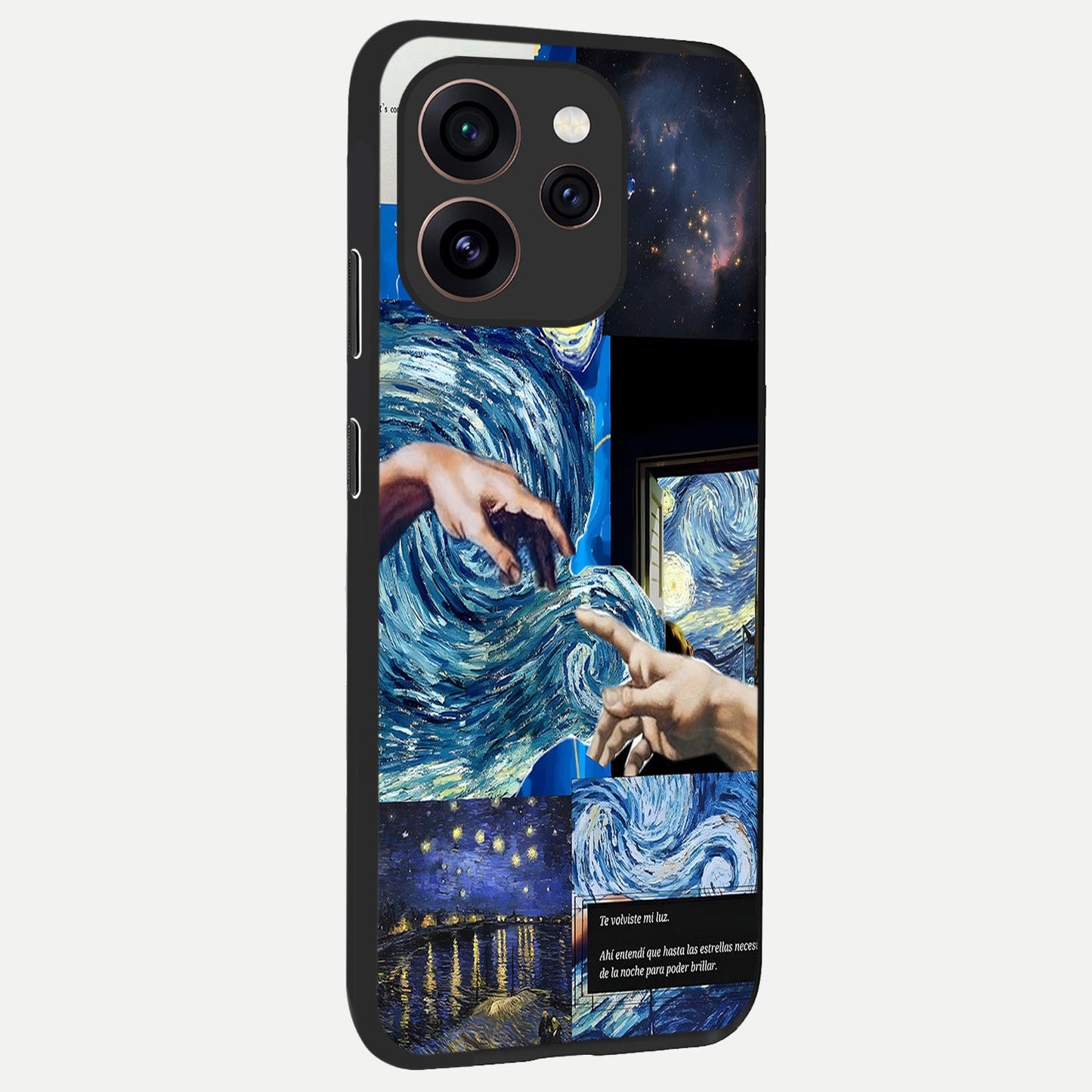 Aesthetic Vando Hands back cover For Oppo Reno 15 Pro slim fit glass case with vibrant aesthetic design