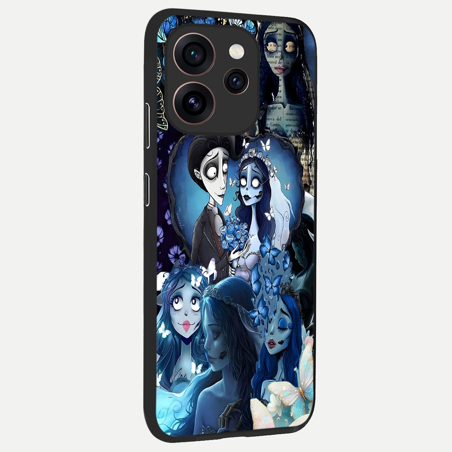 Butterfly Ghost Soul back cover For Oppo Reno 15 Pro slim fit glass case with vibrant aesthetic design