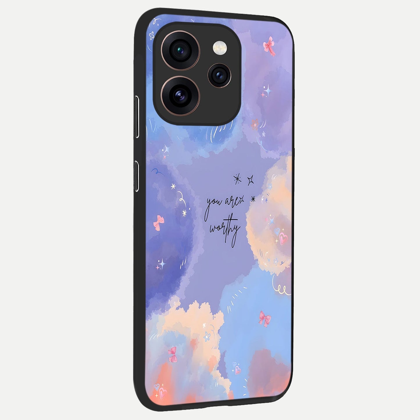 Celestial Cloud Magic back cover For Oppo Reno 15 Pro slim fit glass case with vibrant aesthetic design