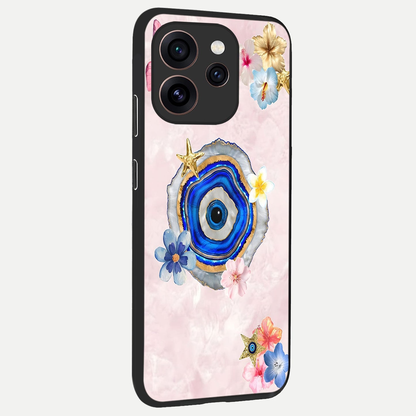 Divine Aura Bloom back cover For Oppo Reno 15 Pro slim fit glass case with vibrant aesthetic design