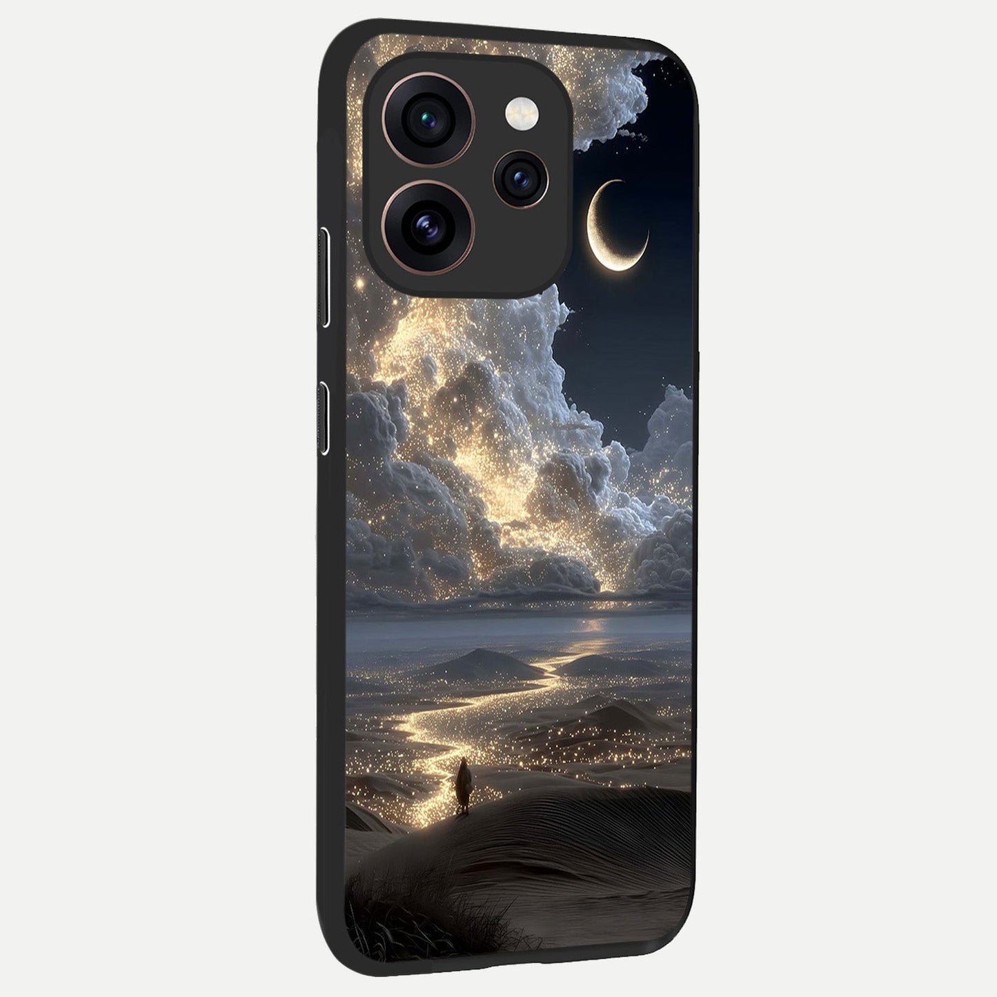 Moonlight Spark Path back cover For Oppo Reno 15 Pro slim fit glass case with vibrant aesthetic design