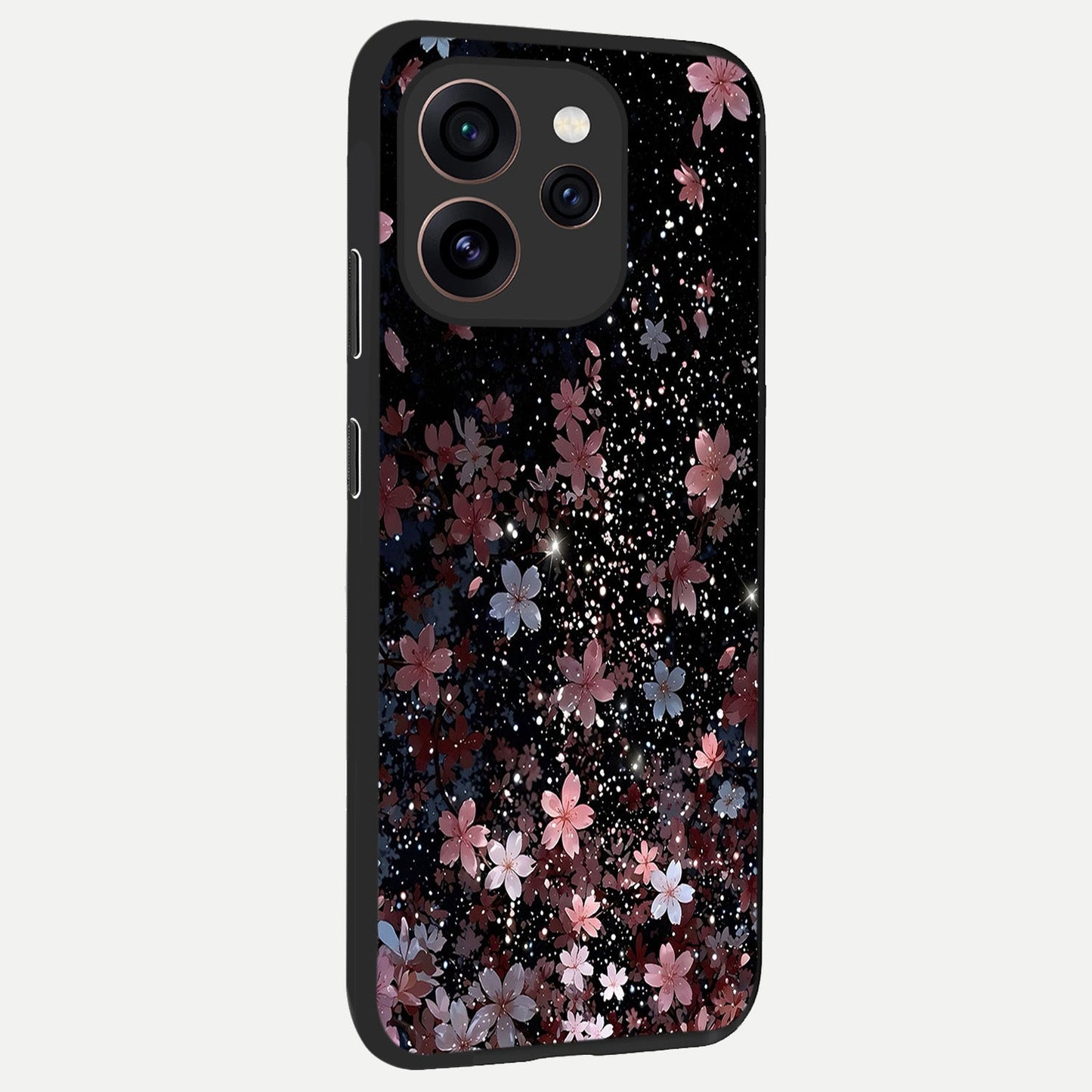 Starlit Flower Dreams back cover For Oppo Reno 15 Pro slim fit glass case with vibrant aesthetic design