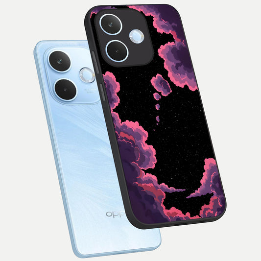 Cosmic Cloud Journey phone case For Oppo Reno 15 Pro mini showing premium glass back cover with detailed artwork