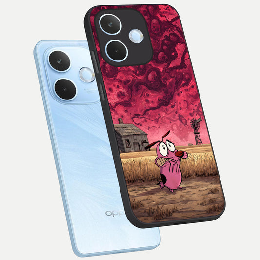 Courage Under Sky phone case For Oppo Reno 15 Pro mini showing premium glass back cover with detailed artwork