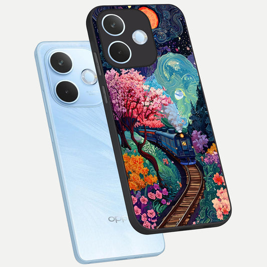Digital Art phone case For Oppo Reno 15 Pro mini showing premium glass back cover with detailed artwork