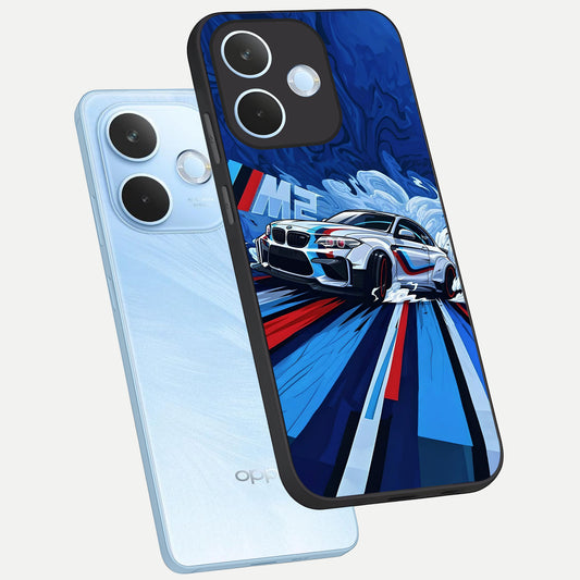 Drift Power Rush phone case For Oppo Reno 15 Pro mini showing premium glass back cover with detailed artwork