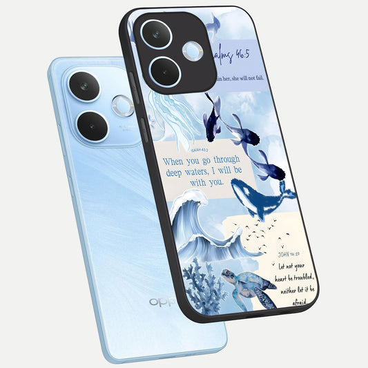 Faithful Ocean Promise phone case For Oppo Reno 15 Pro mini showing premium glass back cover with detailed artwork