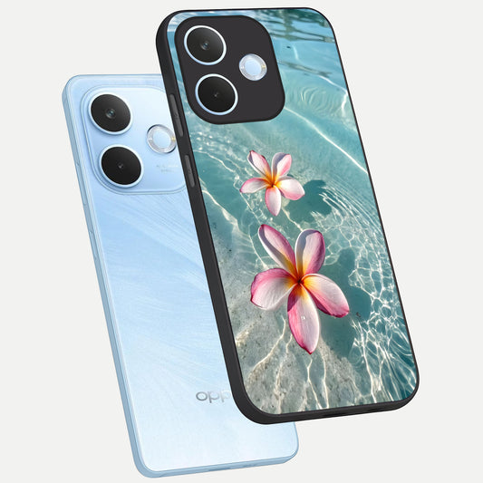 Floating Bloom Bliss phone case For Oppo Reno 15 Pro mini showing premium glass back cover with detailed artwork