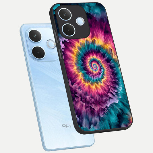 Galactic Spiral Burst phone case For Oppo Reno 15 Pro mini showing premium glass back cover with detailed artwork