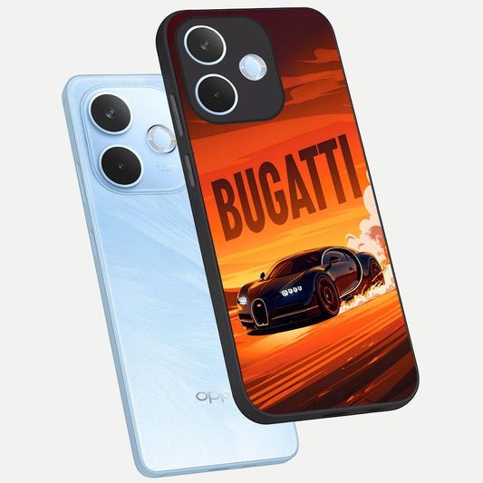 Inferno Bugatti Storm phone case For Oppo Reno 15 Pro mini showing premium glass back cover with detailed artwork