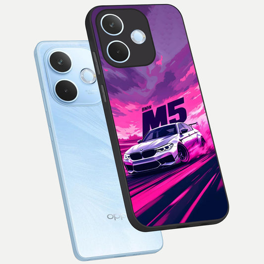 MS Neon Car phone case For Oppo Reno 15 Pro mini showing premium glass back cover with detailed artwork