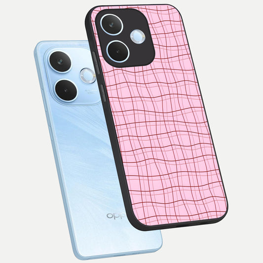 Soft Grid Bliss phone case For Oppo Reno 15 Pro mini showing premium glass back cover with detailed artwork