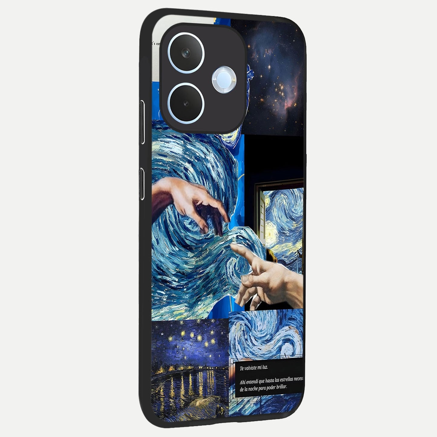 Aesthetic Vando Hands back cover For Oppo Reno 15 Pro mini slim fit glass case with vibrant aesthetic design