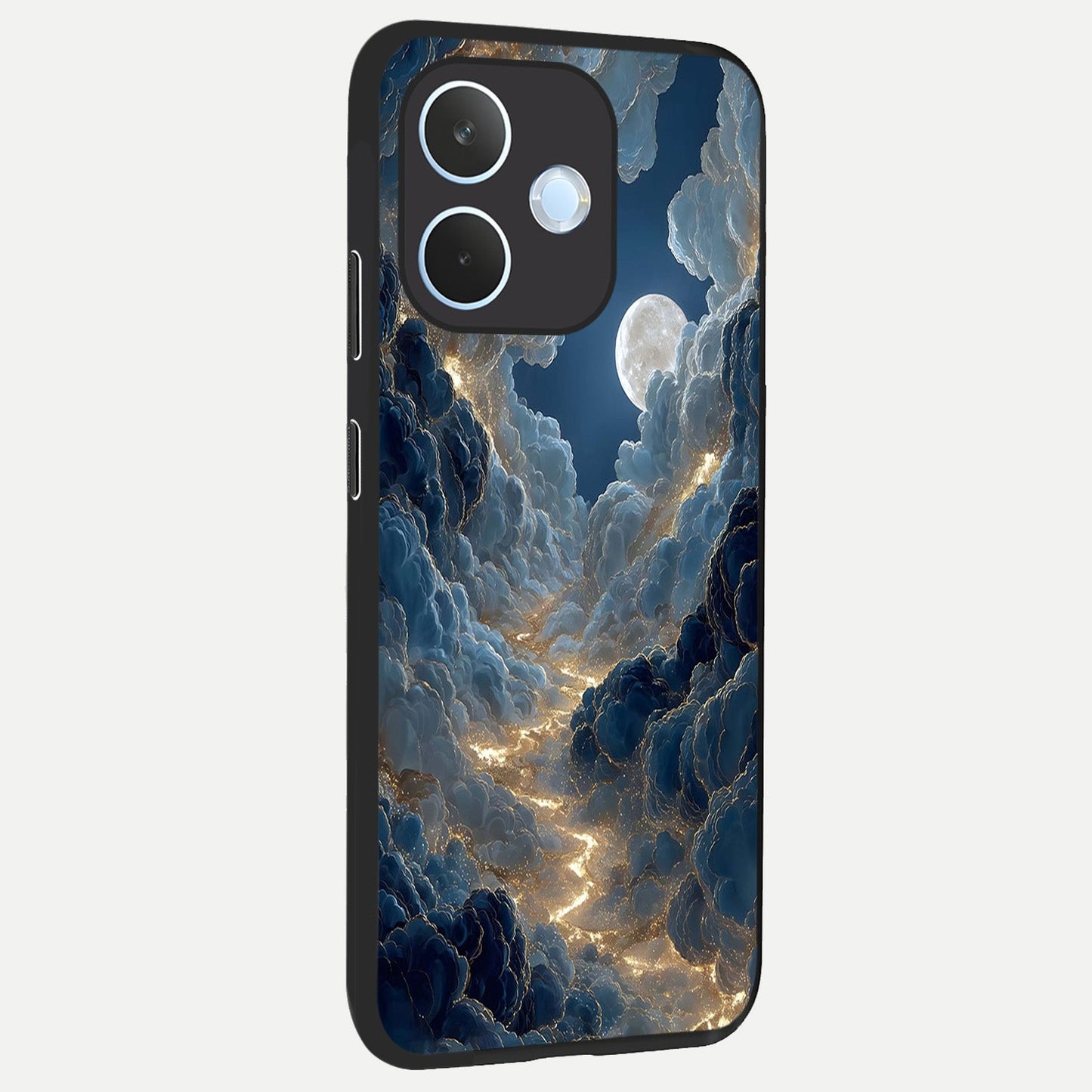 Celestial Cloud Road back cover For Oppo Reno 15 Pro mini slim fit glass case with vibrant aesthetic design