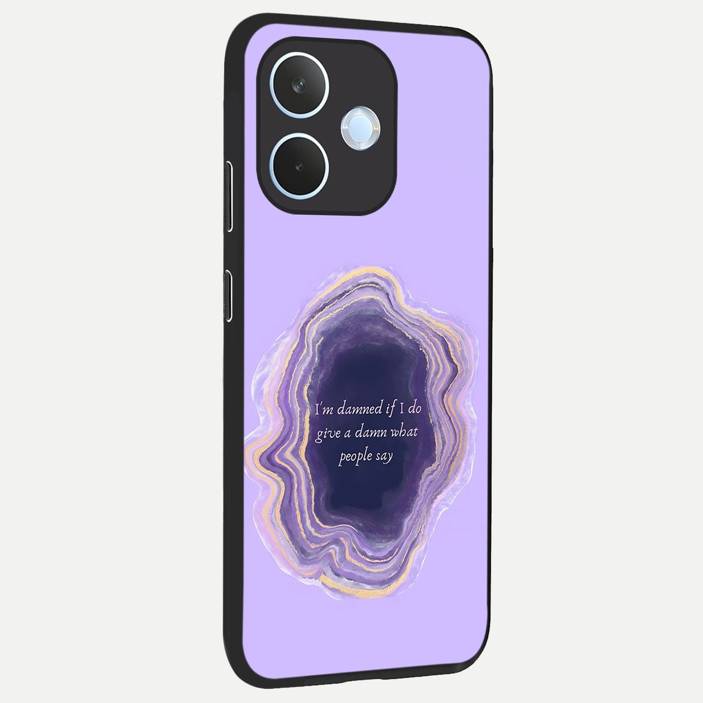 Damned People Quote back cover For Oppo Reno 15 Pro mini slim fit glass case with vibrant aesthetic design