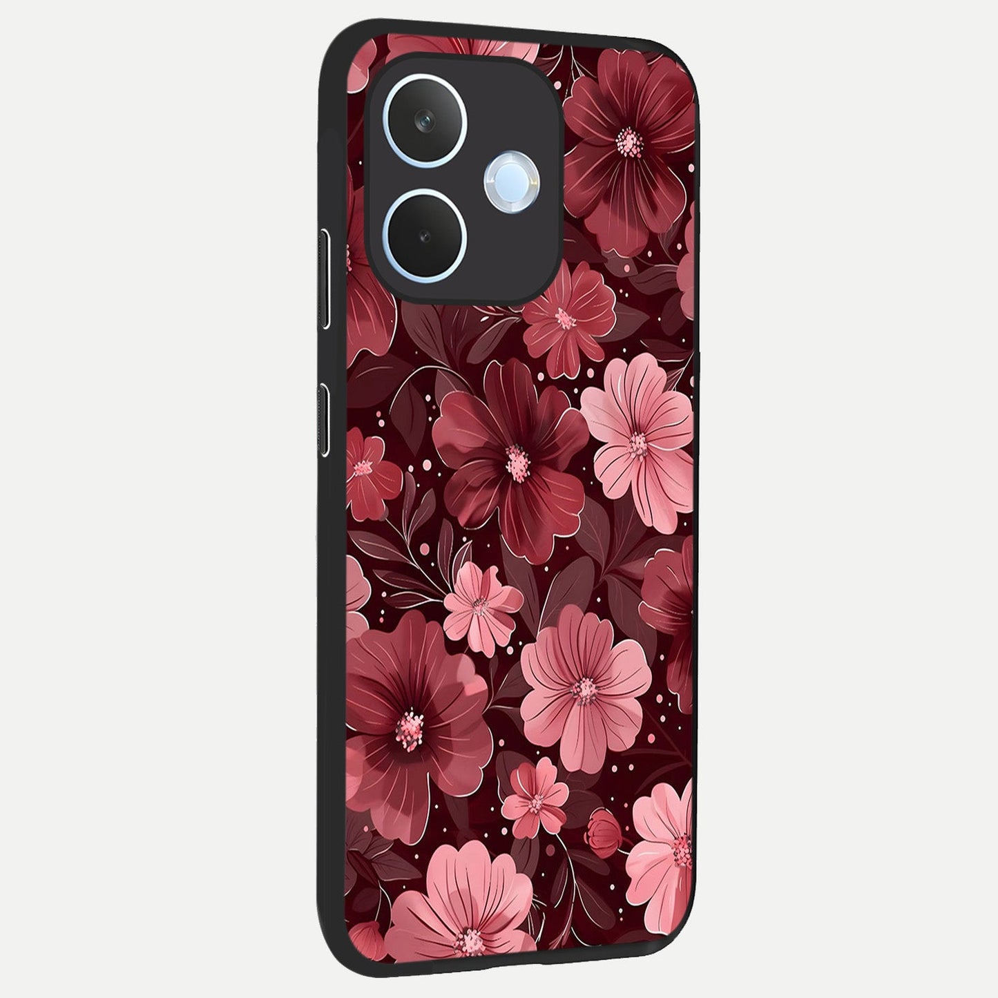 Flower Blush Bloom back cover For Oppo Reno 15 Pro mini slim fit glass case with vibrant aesthetic design
