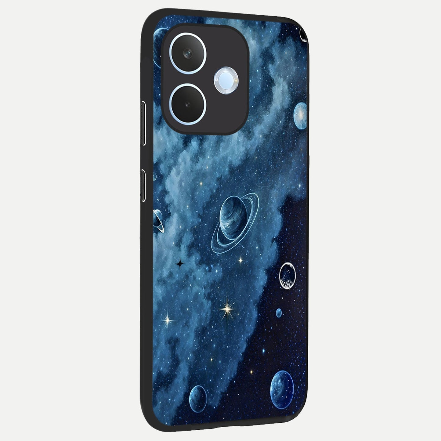 Galaxy Dream Space back cover For Oppo Reno 15 Pro mini slim fit glass case with vibrant aesthetic design