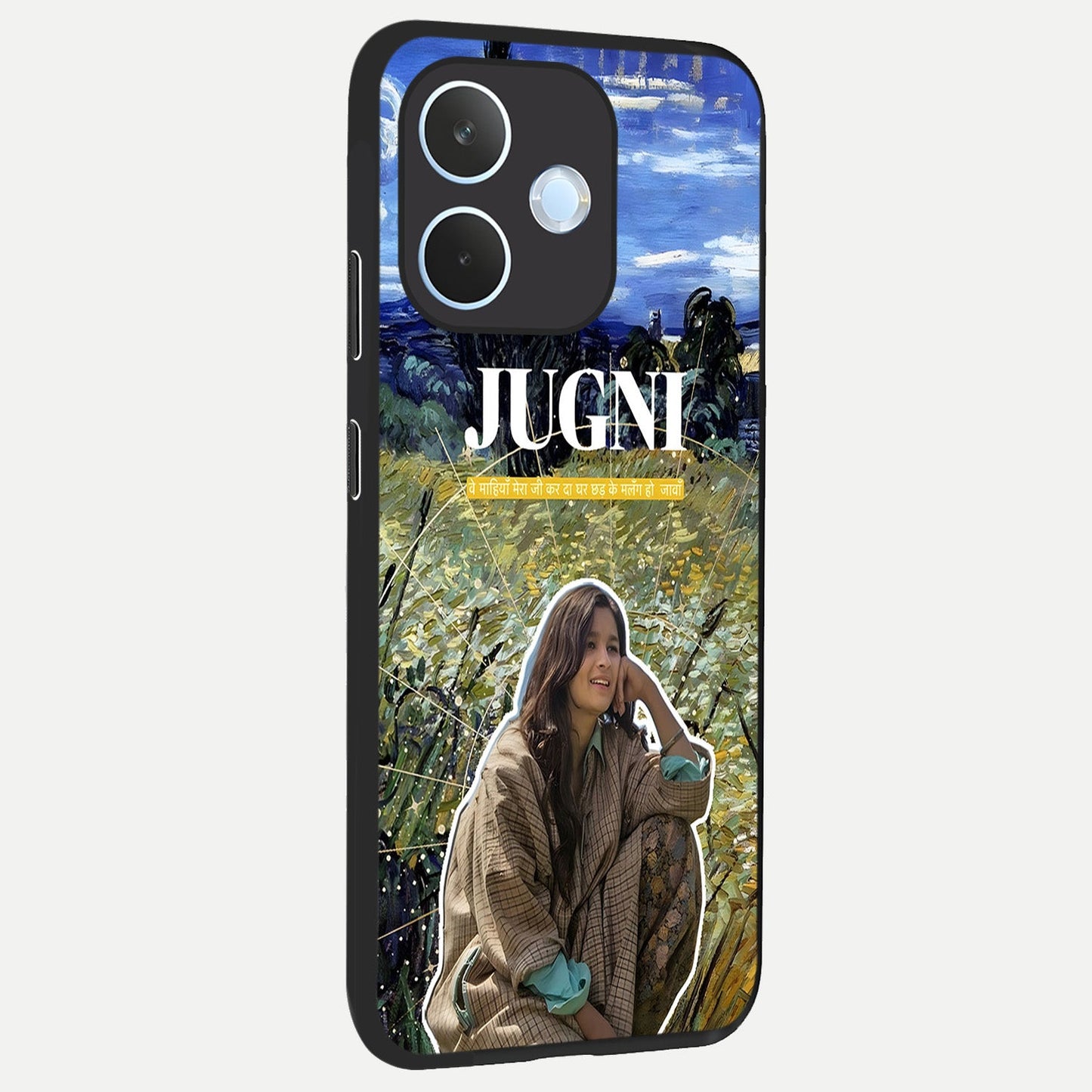 Jugni Soul Vibes back cover For Oppo Reno 15 Pro mini slim fit glass case with vibrant aesthetic design