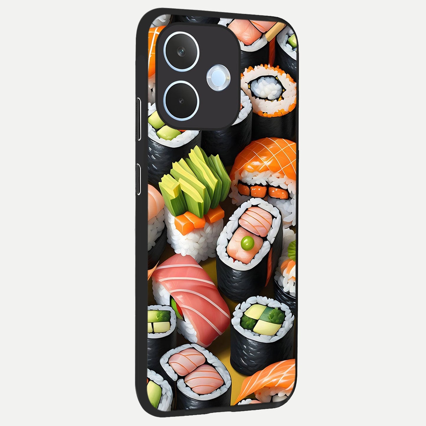 Sushi Food Pattern back cover For Oppo Reno 15 Pro mini slim fit glass case with vibrant aesthetic design