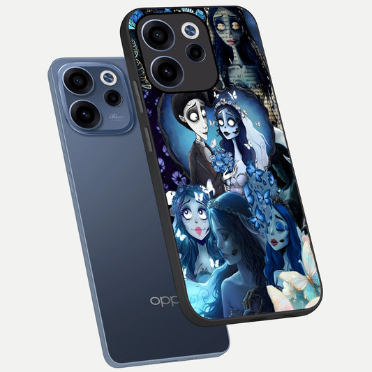 Butterfly Ghost Soul phone case For Oppo Reno 15c showing premium glass back cover with detailed artwork