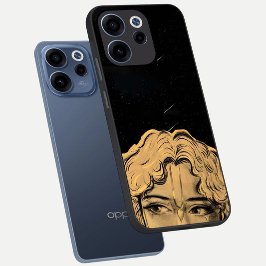 Celestial Gods Plan phone case For Oppo Reno 15c showing premium glass back cover with detailed artwork