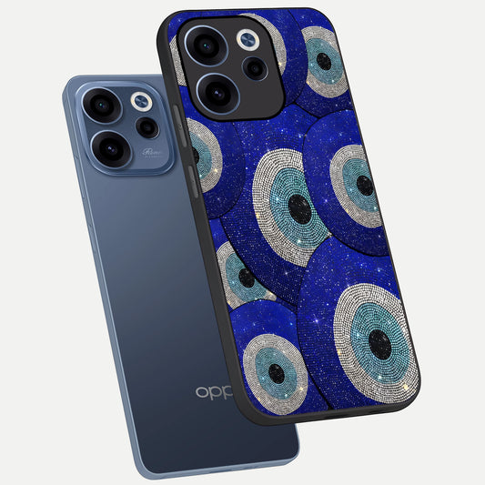 Galaxy Eye Flow phone case For Oppo Reno 15c showing premium glass back cover with detailed artwork