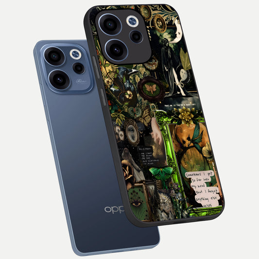 Mystic Woods Secret phone case For Oppo Reno 15c showing premium glass back cover with detailed artwork