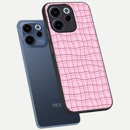 Soft Grid Bliss phone case For Oppo Reno 15c showing premium glass back cover with detailed artwork