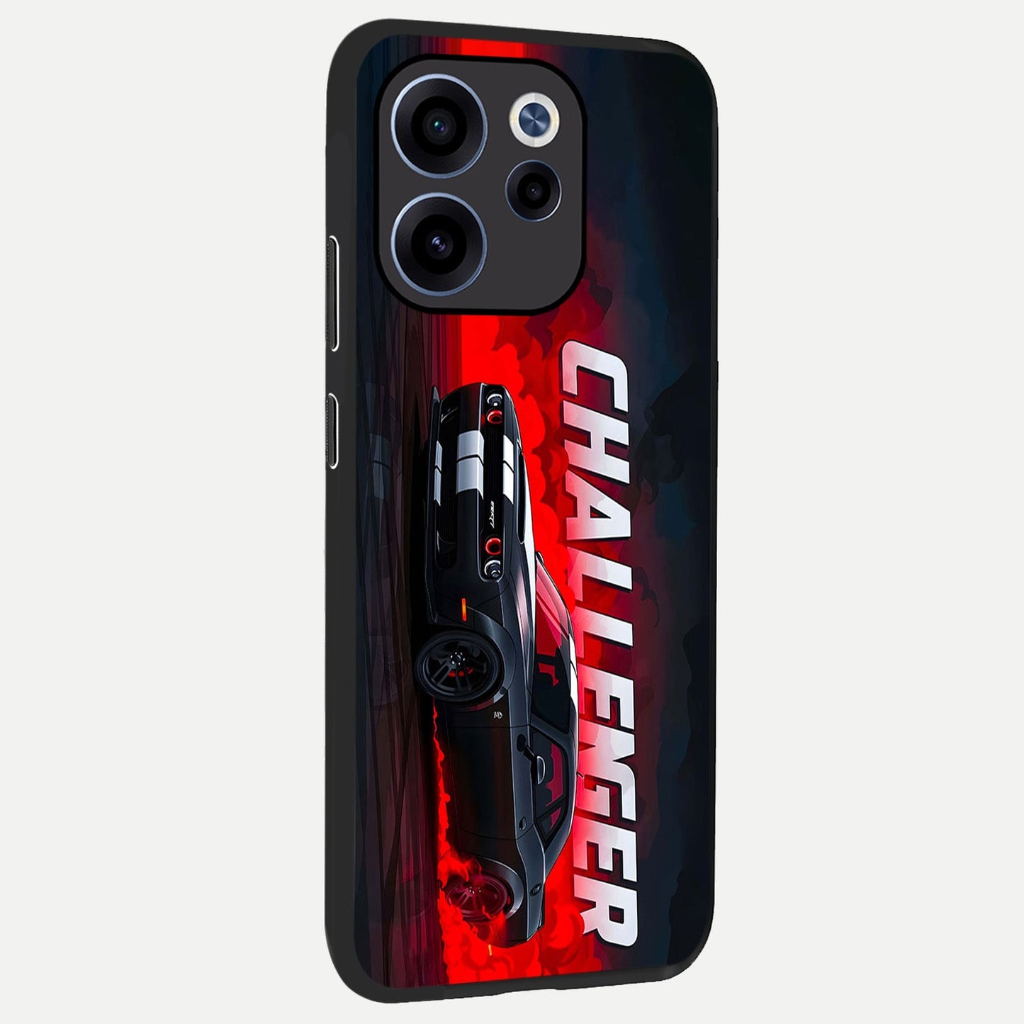 Crimson Challenger Fury back cover For Oppo Reno 15c slim fit glass case with vibrant aesthetic design