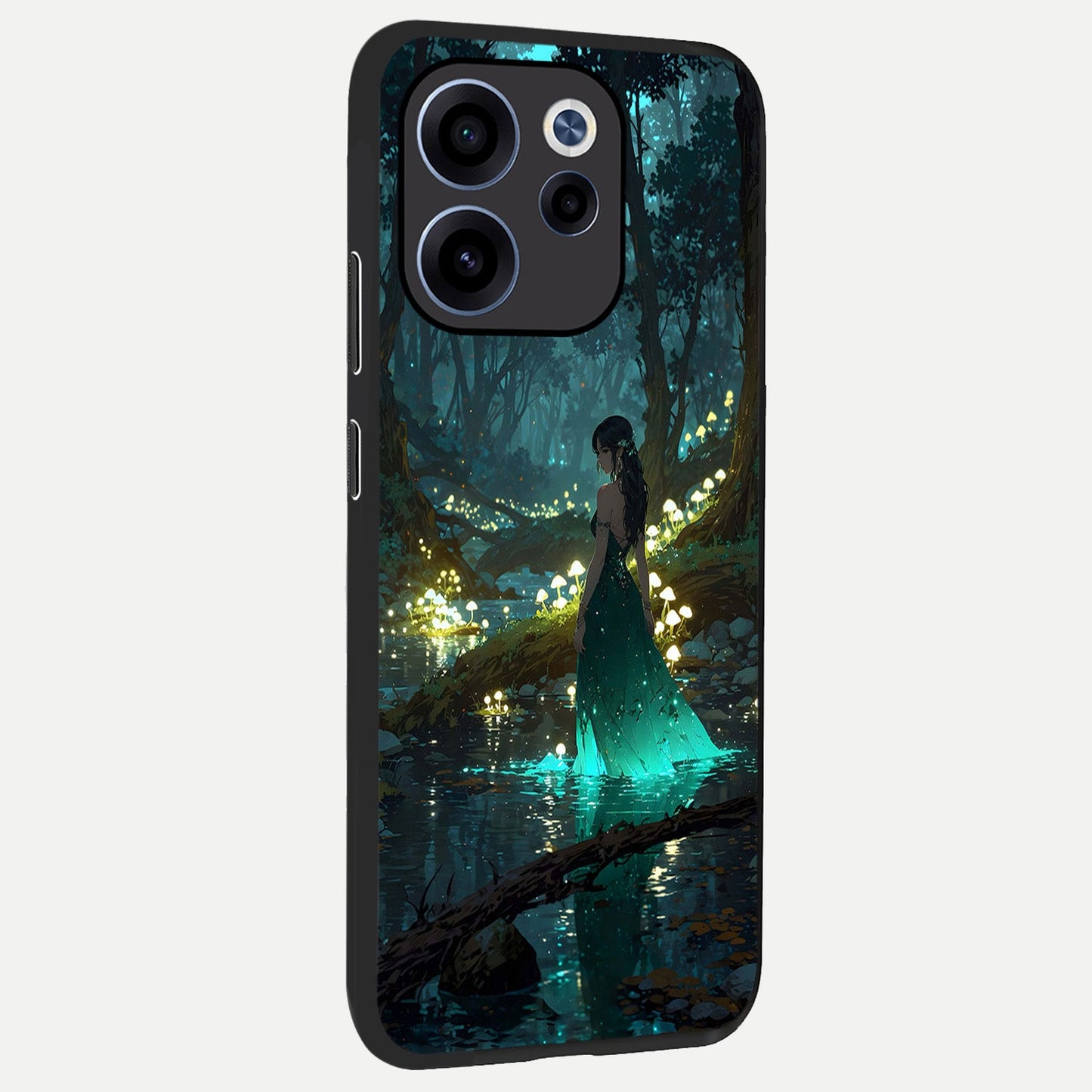 Enchanted Forest Glow back cover For Oppo Reno 15c slim fit glass case with vibrant aesthetic design