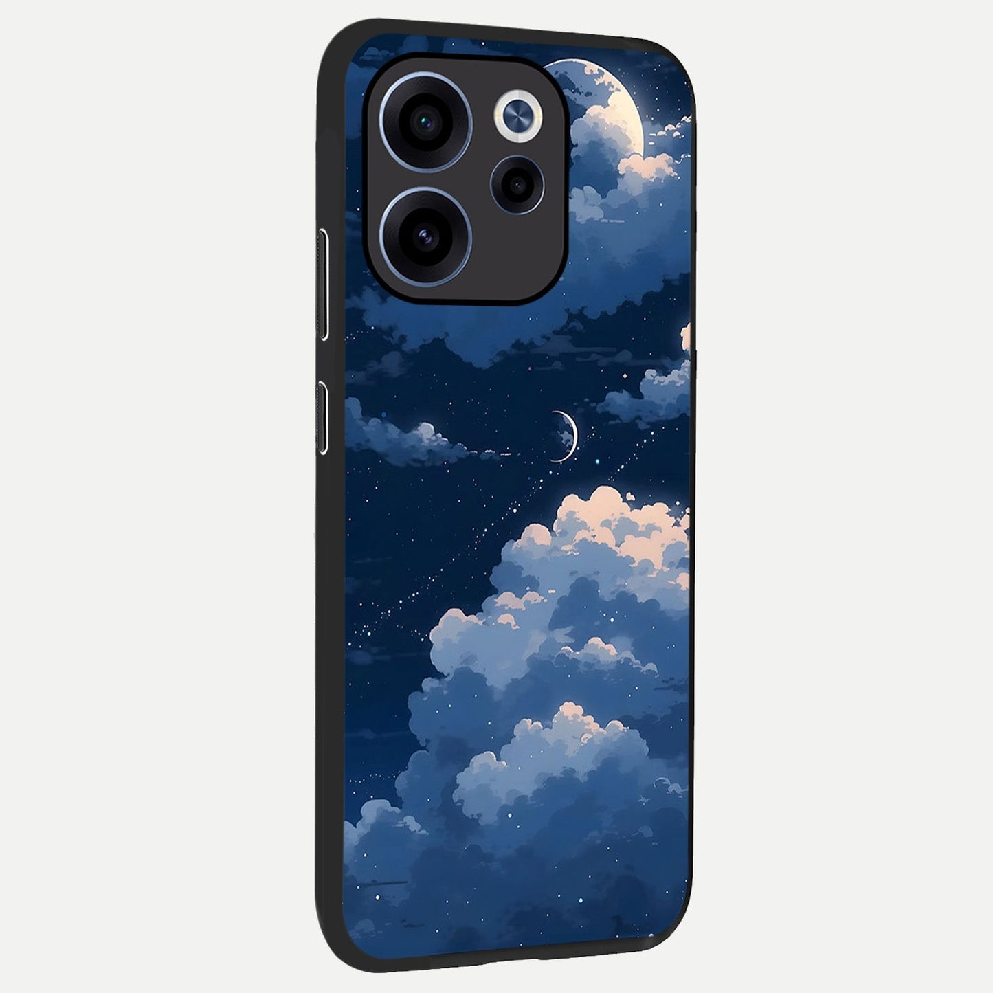 Moon Dream Haze back cover For Oppo Reno 15c slim fit glass case with vibrant aesthetic design
