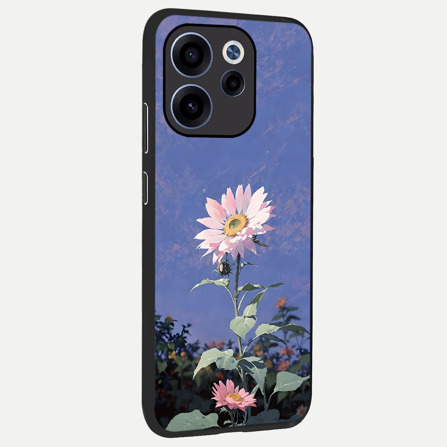 Pink Shells Outline back cover For Oppo Reno 15c slim fit glass case with vibrant aesthetic design