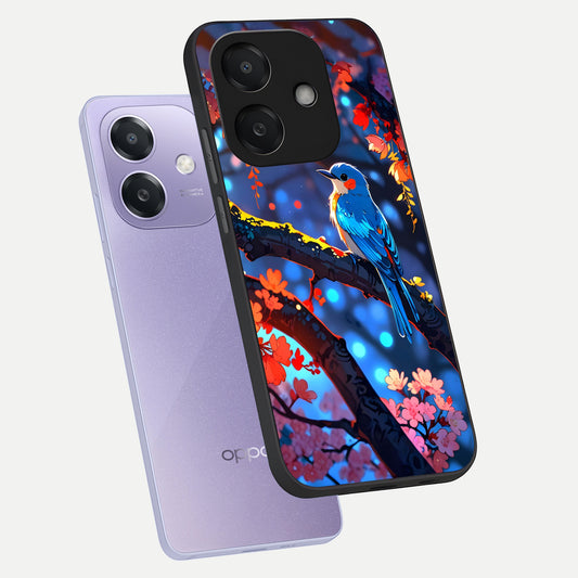 Blooming Water Drift phone case For Oppo A3x 5G showing premium glass back cover with detailed artwork