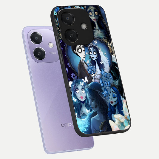 Butterfly Ghost Soul phone case For Oppo A3x 5G showing premium glass back cover with detailed artwork