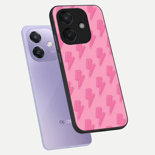 Pink Moo Magic phone case For Oppo A3x 5G showing premium glass back cover with detailed artwork