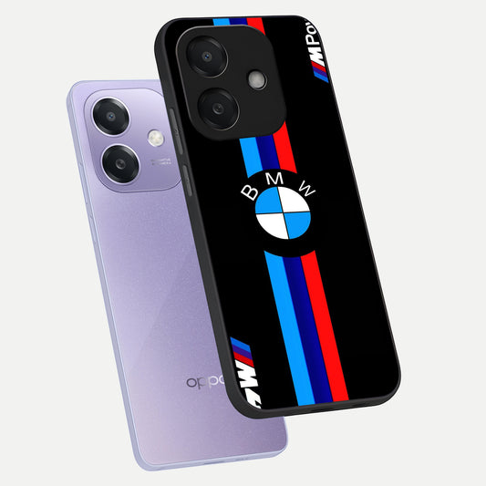 Turbo BMW Beast phone case For Oppo A3x 5G showing premium glass back cover with detailed artwork