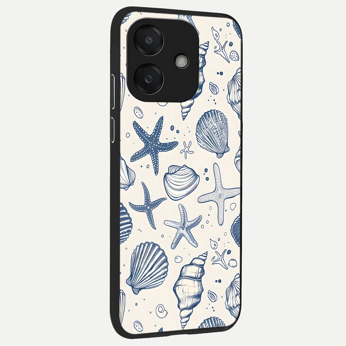 Blue Ocean Outline back cover For Oppo A3x 5G slim fit glass case with vibrant aesthetic design