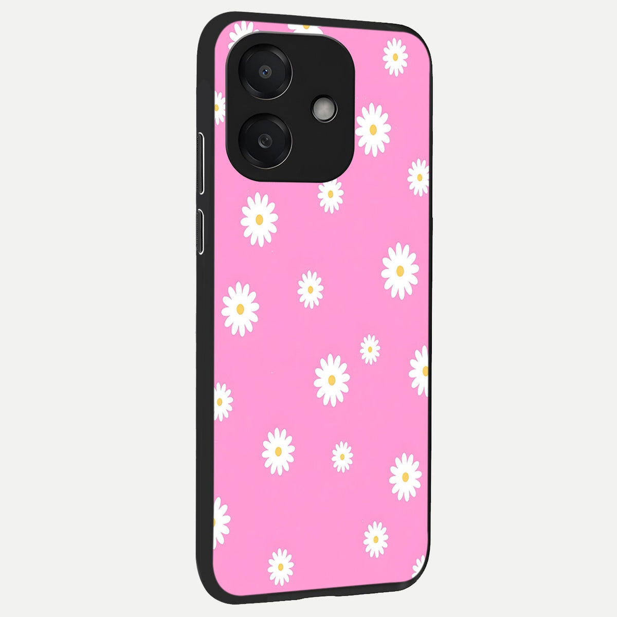Bubblegum Daisy Pop back cover For Oppo A3x 5G slim fit glass case with vibrant aesthetic design
