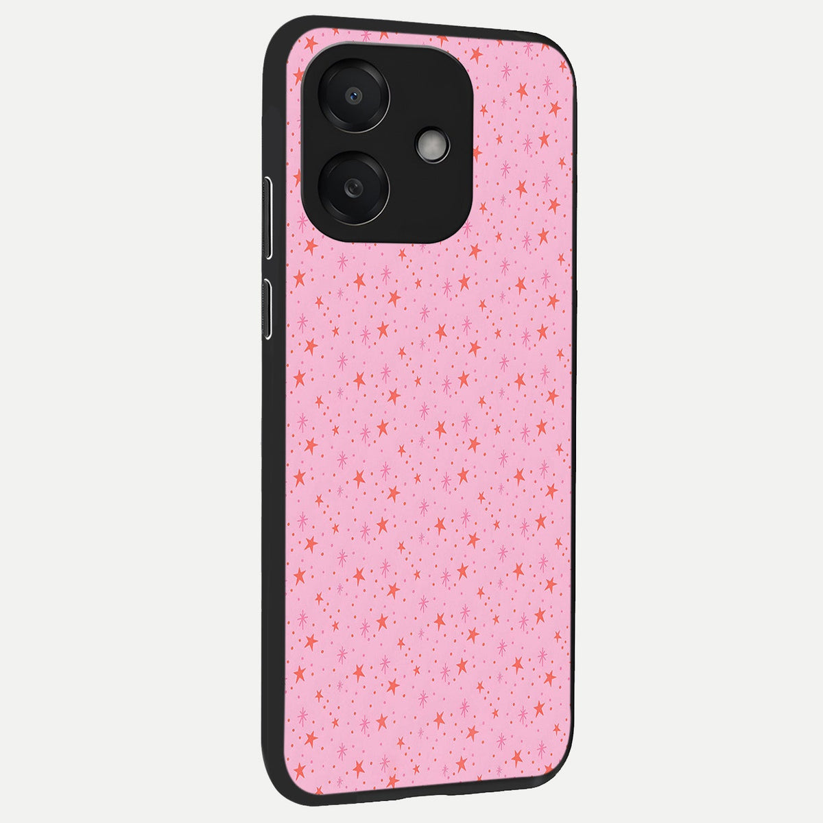 Cosmic Pink Sparkle back cover For Oppo A3x 5G slim fit glass case with vibrant aesthetic design
