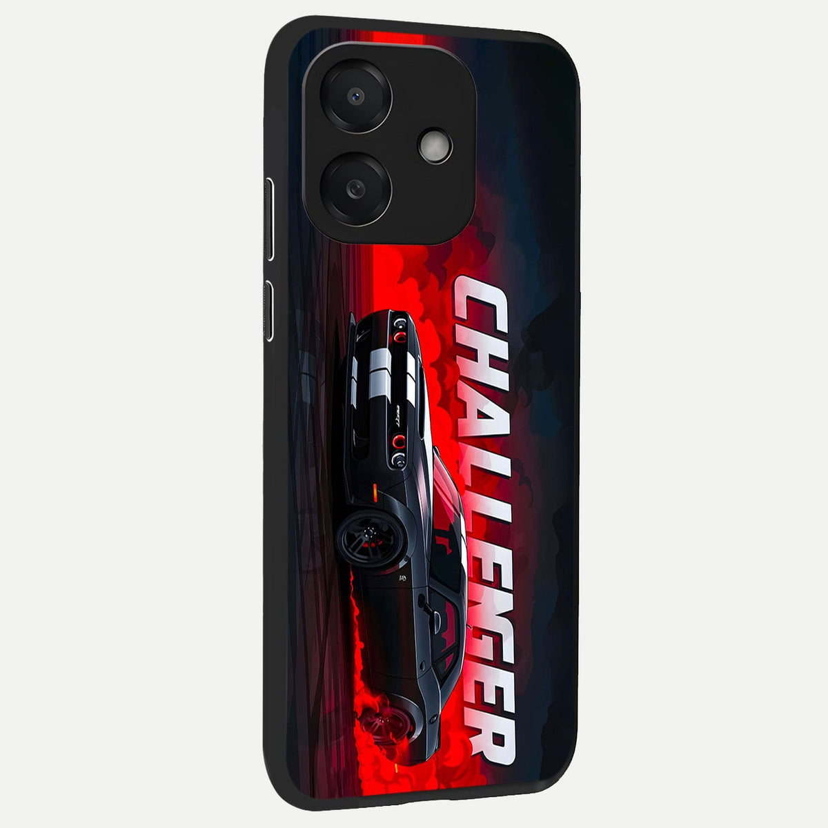 Crimson Challenger Fury back cover For Oppo A3x 5G slim fit glass case with vibrant aesthetic design