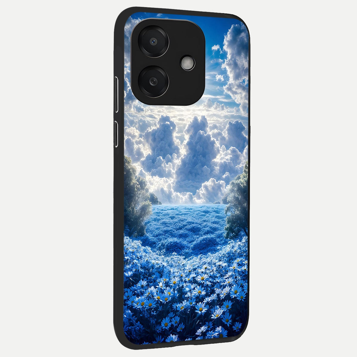 Heavenly Daisy Horizon back cover For Oppo A3x 5G slim fit glass case with vibrant aesthetic design