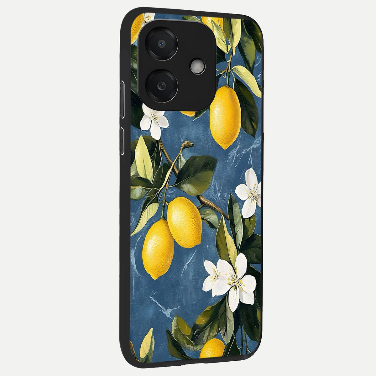 Lemon Dream Garden back cover For Oppo A3x 5G slim fit glass case with vibrant aesthetic design