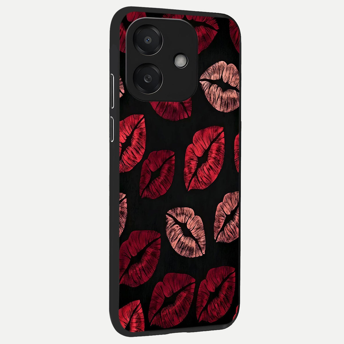 Midnight Kiss Love back cover For Oppo A3x 5G slim fit glass case with vibrant aesthetic design