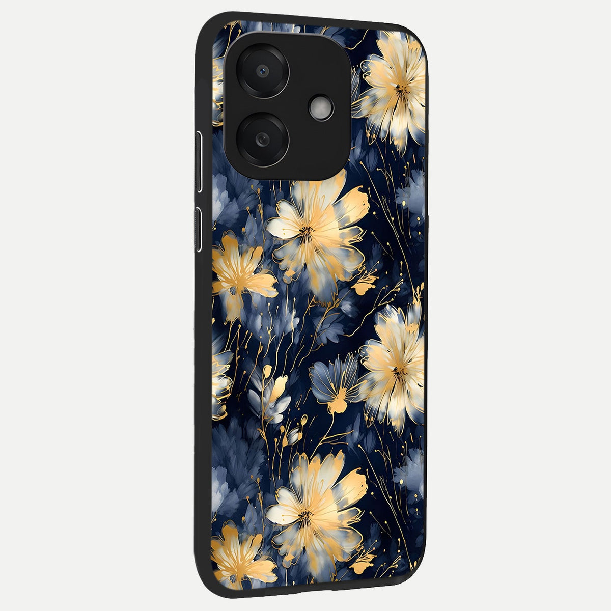 Royal Petal Dream back cover For Oppo A3x 5G slim fit glass case with vibrant aesthetic design
