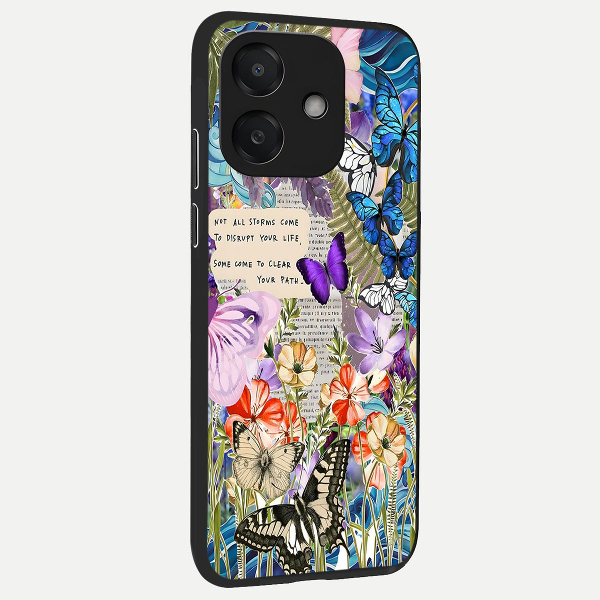 Storm Path Bloom back cover For Oppo A3x 5G slim fit glass case with vibrant aesthetic design