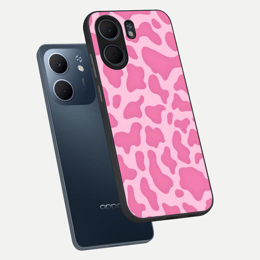 Pinkish Scenery phone case For Oppo A5x 5G showing premium glass back cover with detailed artwork