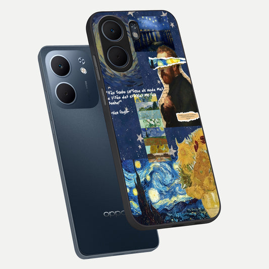Starry Dream Vision phone case For Oppo A5x 5G showing premium glass back cover with detailed artwork