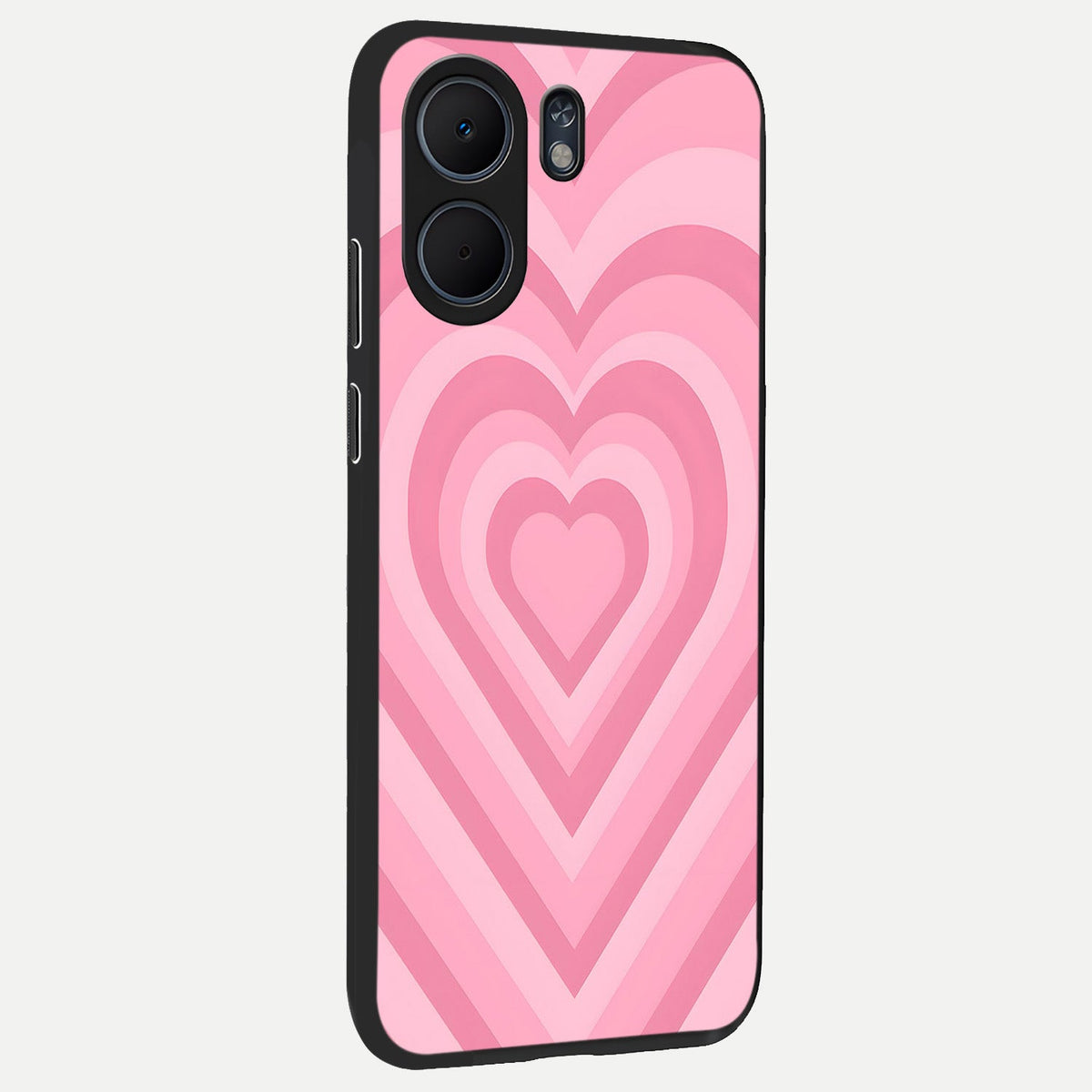 Blush Heart Waves back cover For Oppo A5x 5G slim fit glass case with vibrant aesthetic design