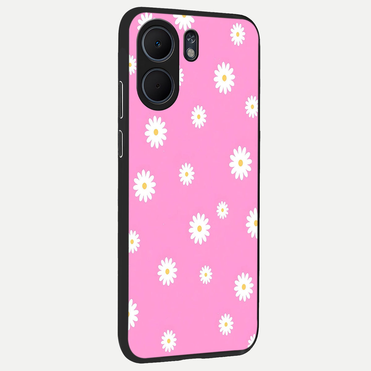 Bubblegum Daisy Pop back cover For Oppo A5x 5G slim fit glass case with vibrant aesthetic design