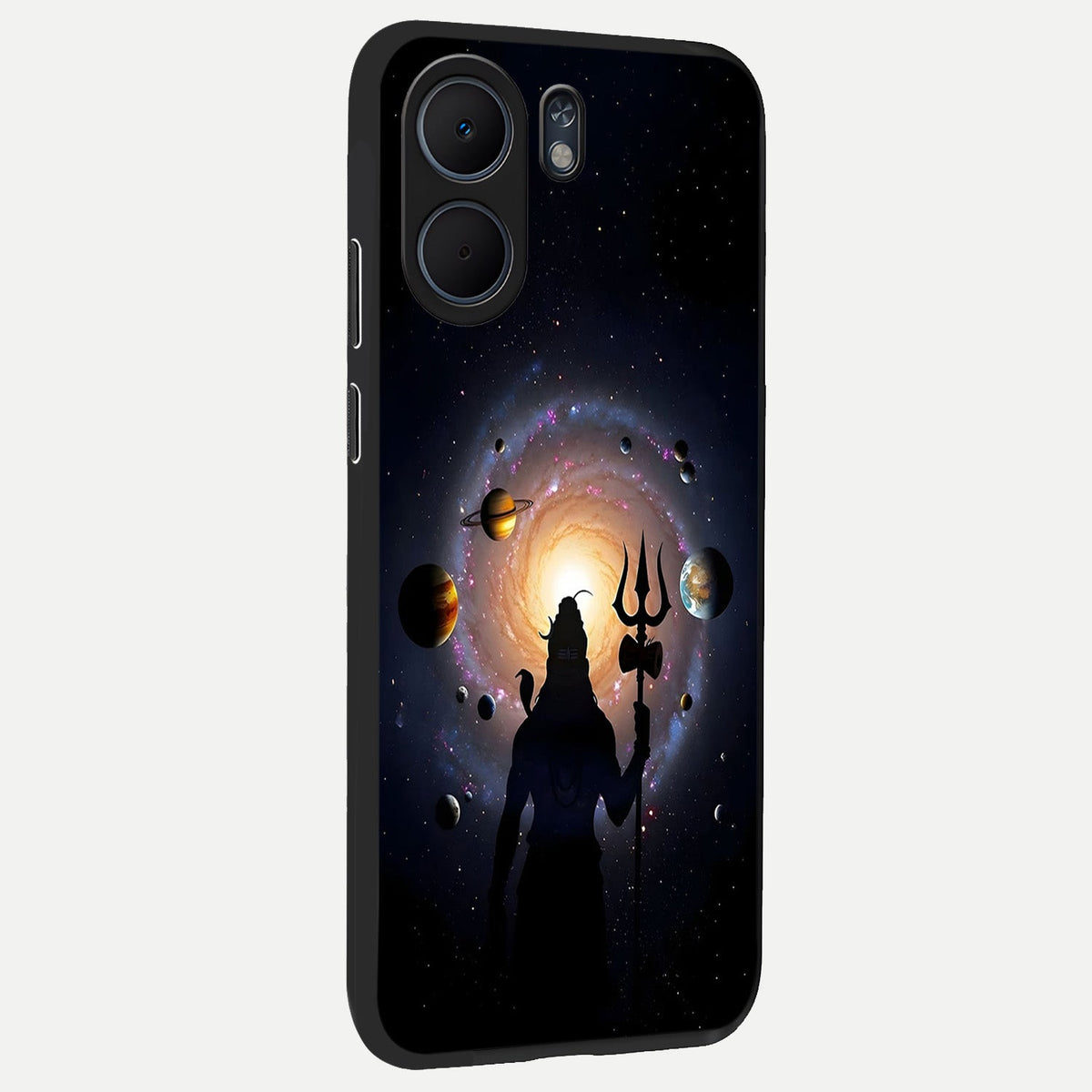 Galactic Shiva Vision back cover For Oppo A5x 5G slim fit glass case with vibrant aesthetic design